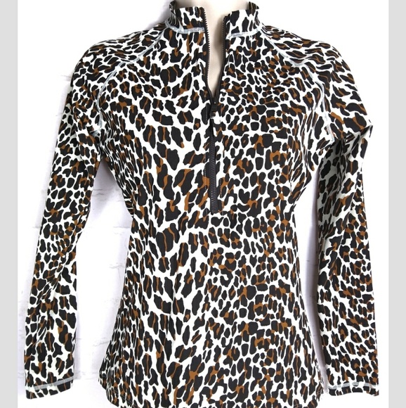 Tory Burch Other - Tory Burch Sz Small Leopard Rash Guard Reva Shirt